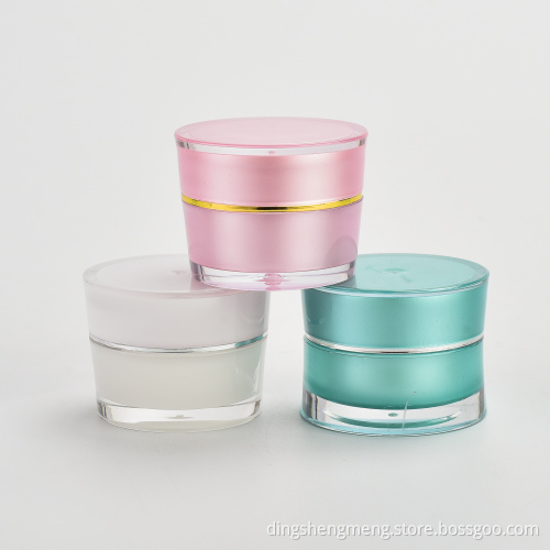 Luxury skincare body cream container packaging round 50ml cosmetic jar